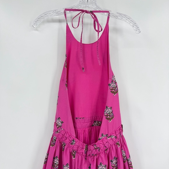 Rhode Salena Dress Cotton Marigold Flower Hot Pink Size S - Picture 7 of 8